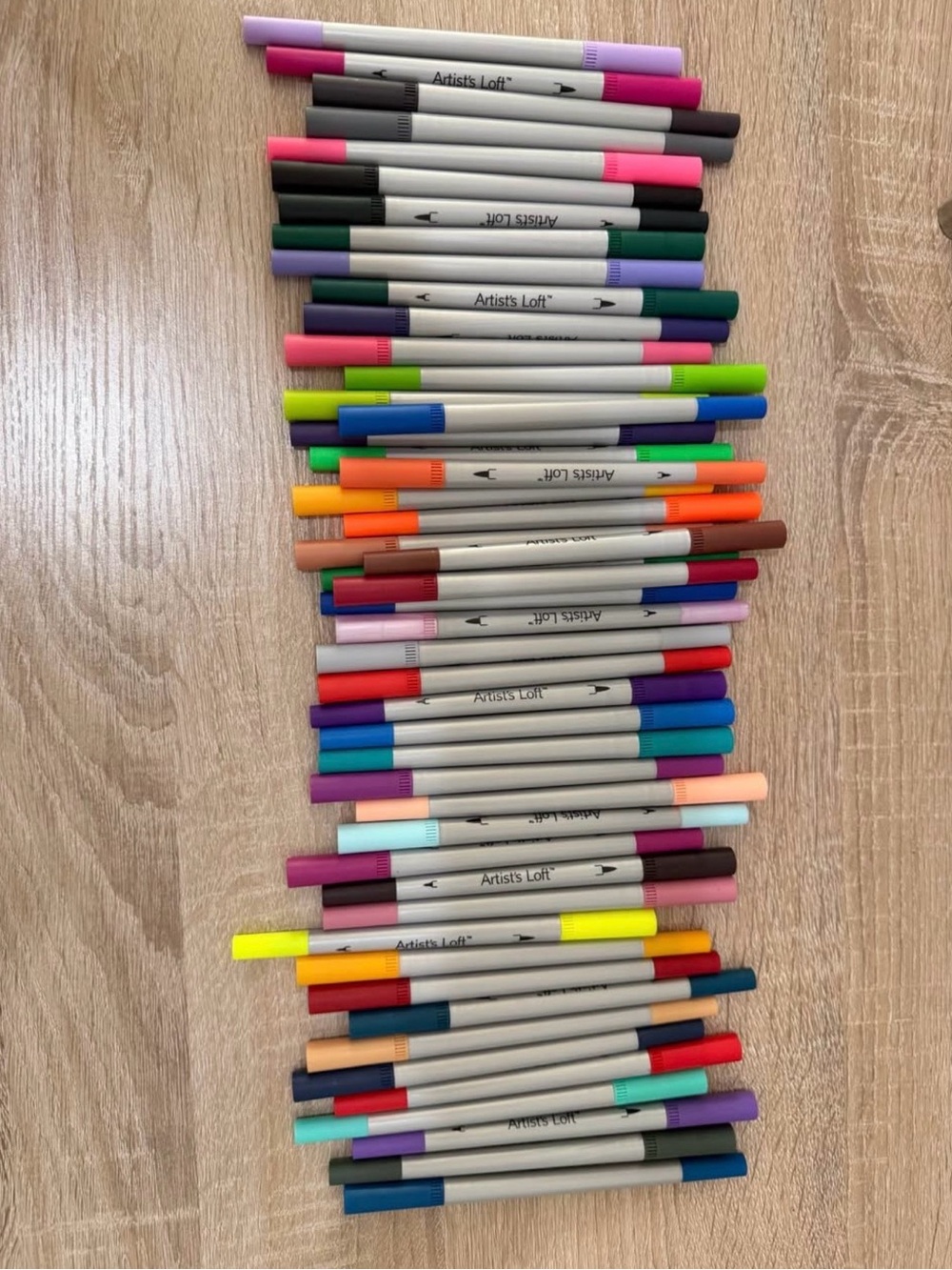 Artist’s Loft Set of 48 Assorted Color Dual-Tip Markers - Multi Color Set